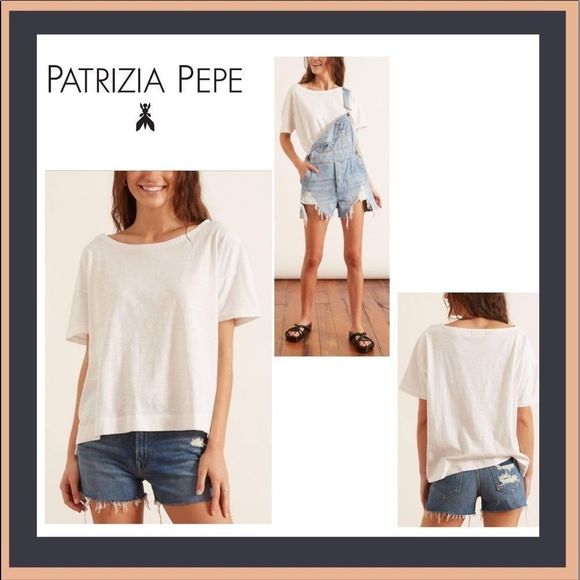 Patrizia Pepe Tops - NWT Patrizia Pepe Super Soft Viscose White Tee Shirt Size U